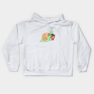 Strawberry Snail Kids Hoodie